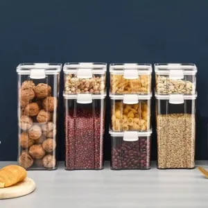 Sealed plastic food storage boxes