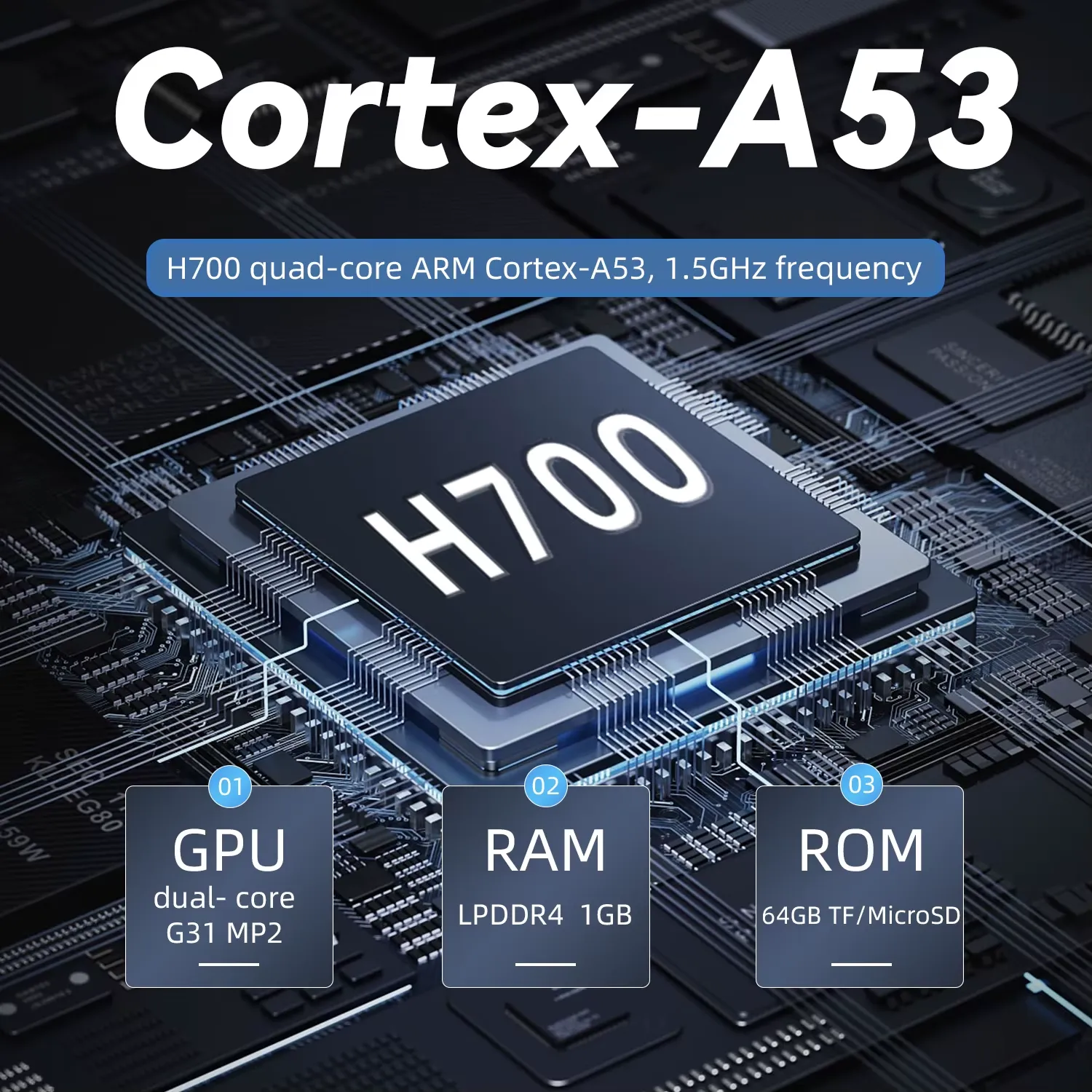 Close-up of the RG35XX H console showing its high-quality screen and control layout